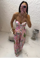 Wzorzysty kostium kąpielowy La Milla Sunbathing Today różowy