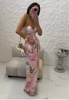 Wzorzysty kostium kąpielowy La Milla Sunbathing Today różowy