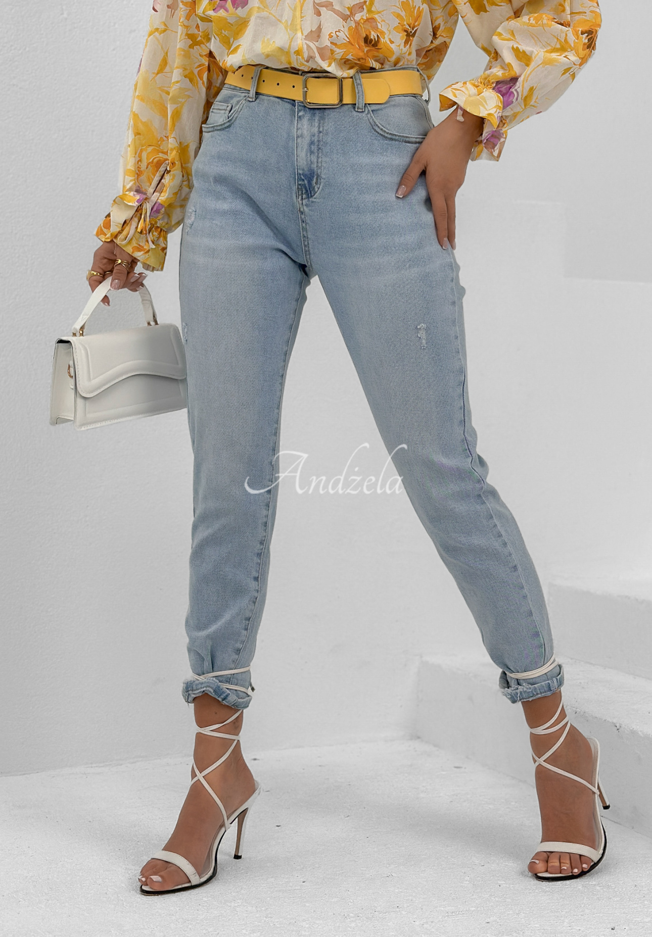 Jeanshose Life With Somebody Hellblau