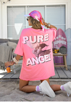 T-Shirt oversize z nadrukiem MC Pure Angel Rosa