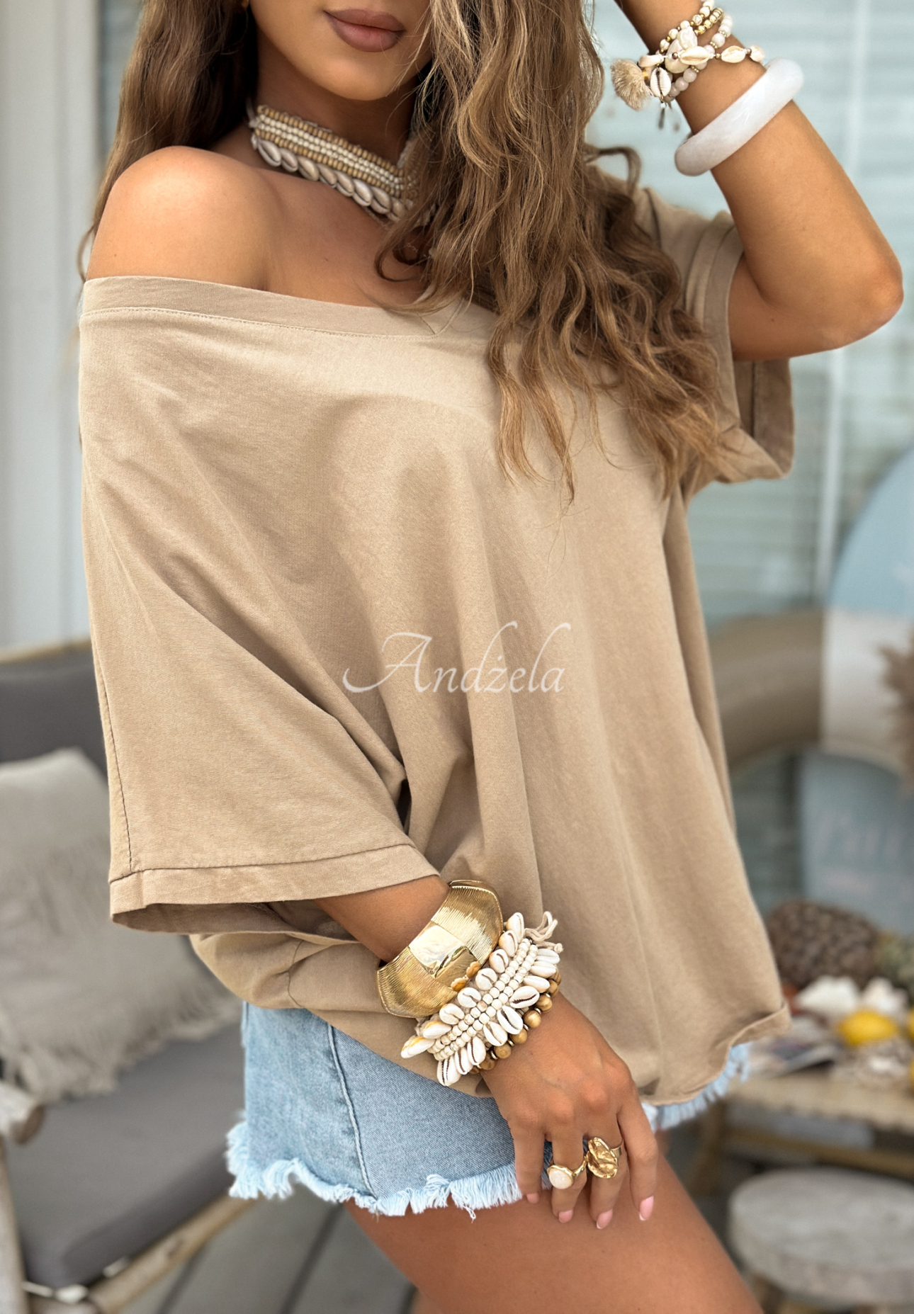 T-Shirt oversize Need To Breathe Beige