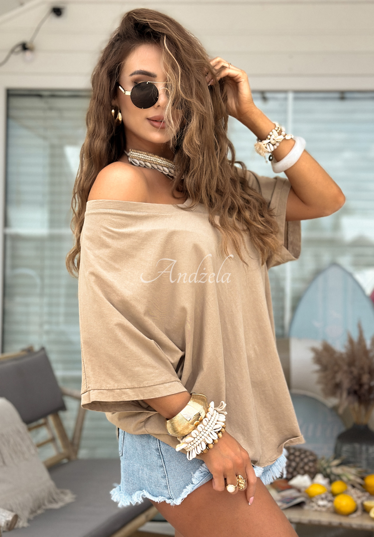 T-Shirt oversize Need To Breathe Beige