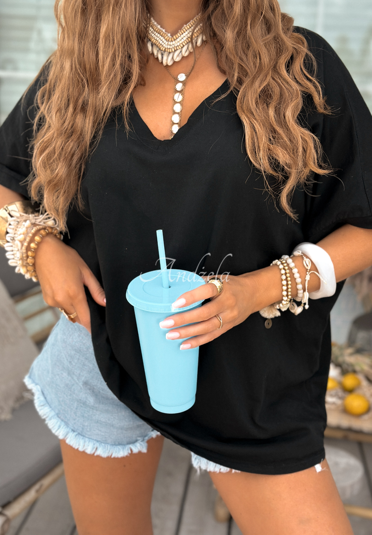 T-Shirt oversize Need To Breathe Schwarz