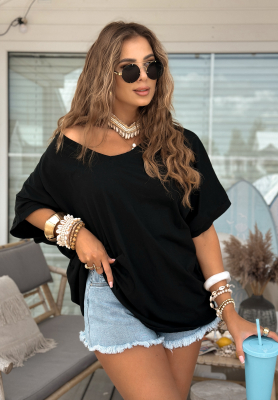 T-Shirt oversize Need To Breathe Schwarz