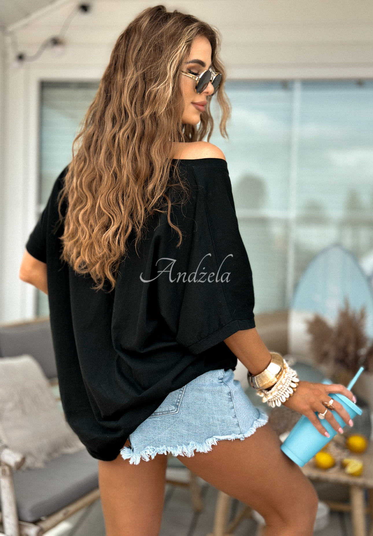 T-Shirt oversize Need To Breathe Schwarz