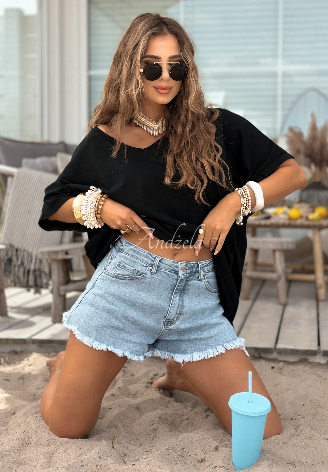T-Shirt oversize Need To Breathe Schwarz