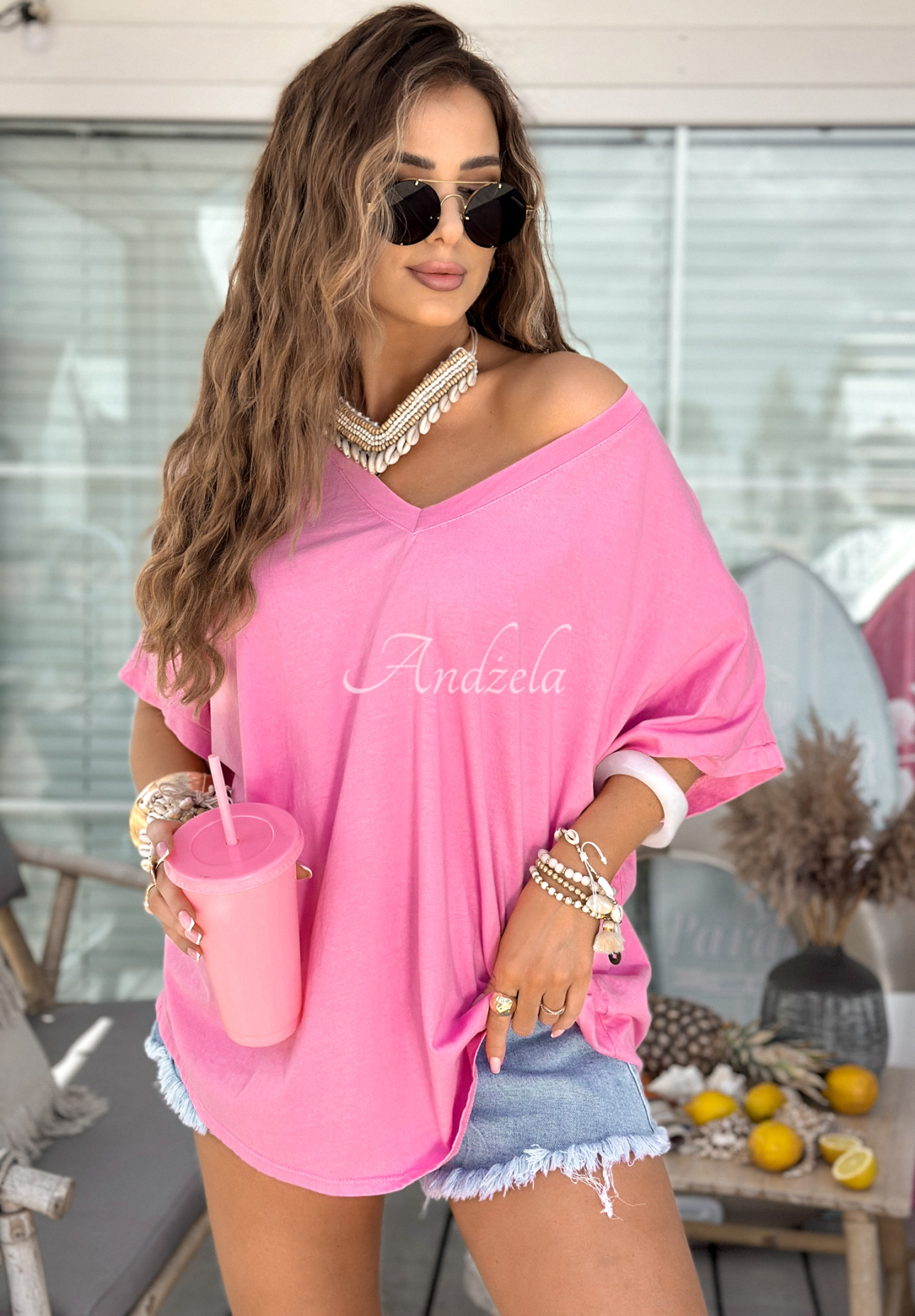 T-Shirt oversize Need To Breathe Rosa