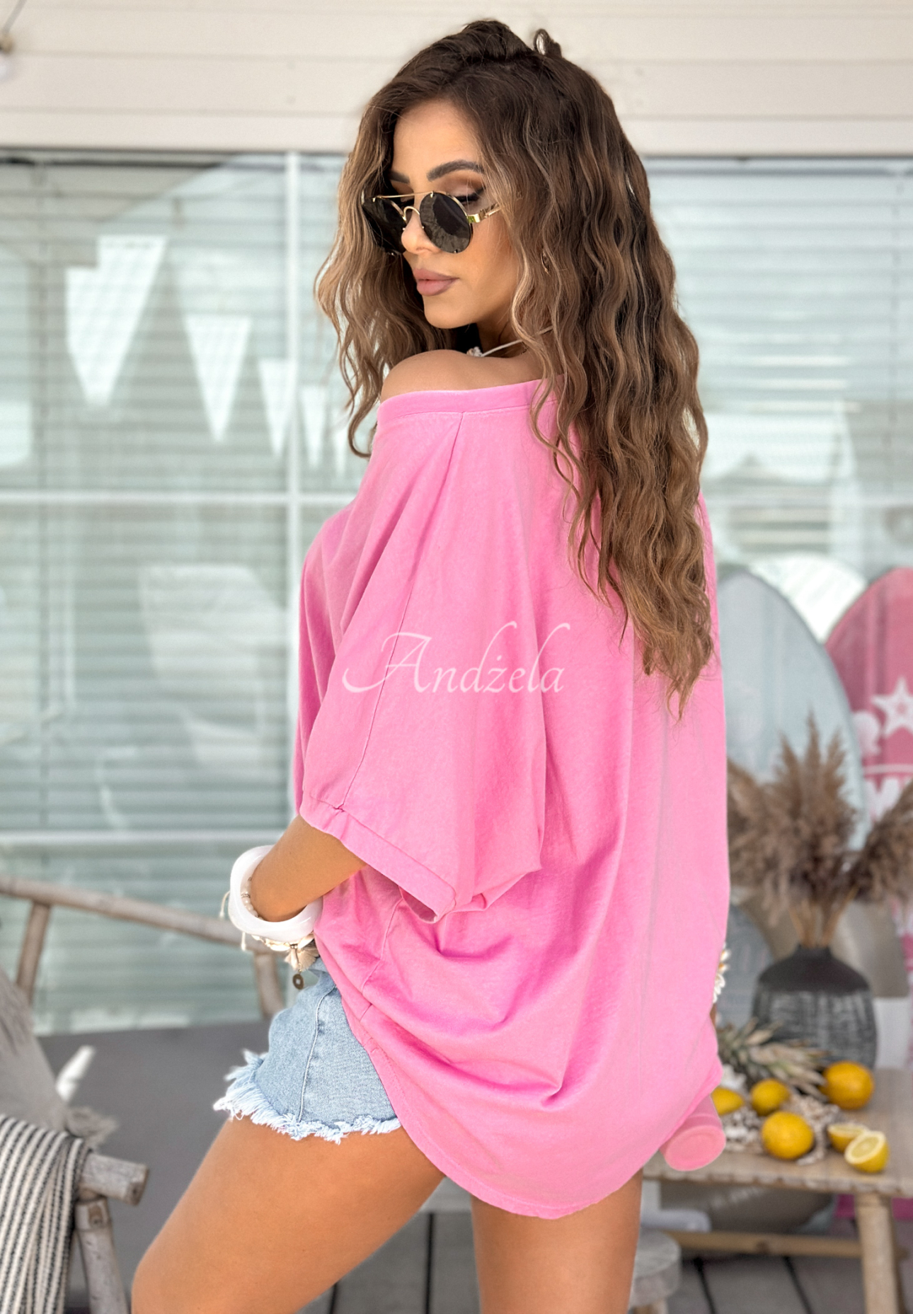 T-Shirt oversize Need To Breathe Rosa