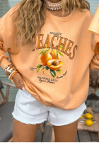 Sweatshirt z nadrukiem Live It Pfirsichfarben