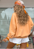 Sweatshirt z nadrukiem Live It Pfirsichfarben