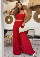 Set top i plisowane Hose wide leg Beverly Shores Rot