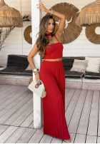 Set top i plisowane Hose wide leg Beverly Shores Rot