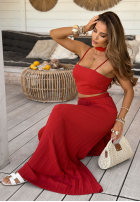 Set top i plisowane Hose wide leg Beverly Shores Rot