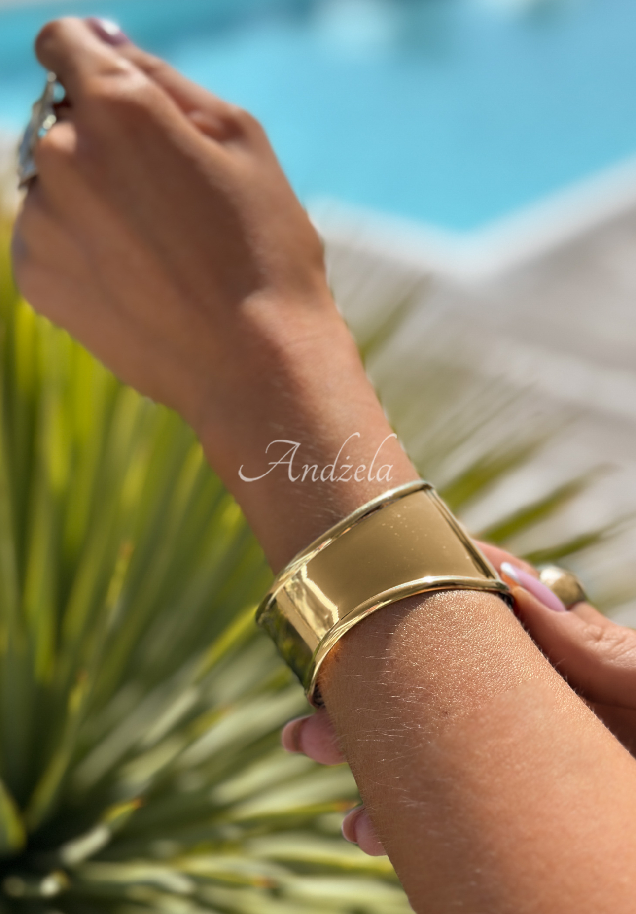 Breites Armband Living In Paradise Gold