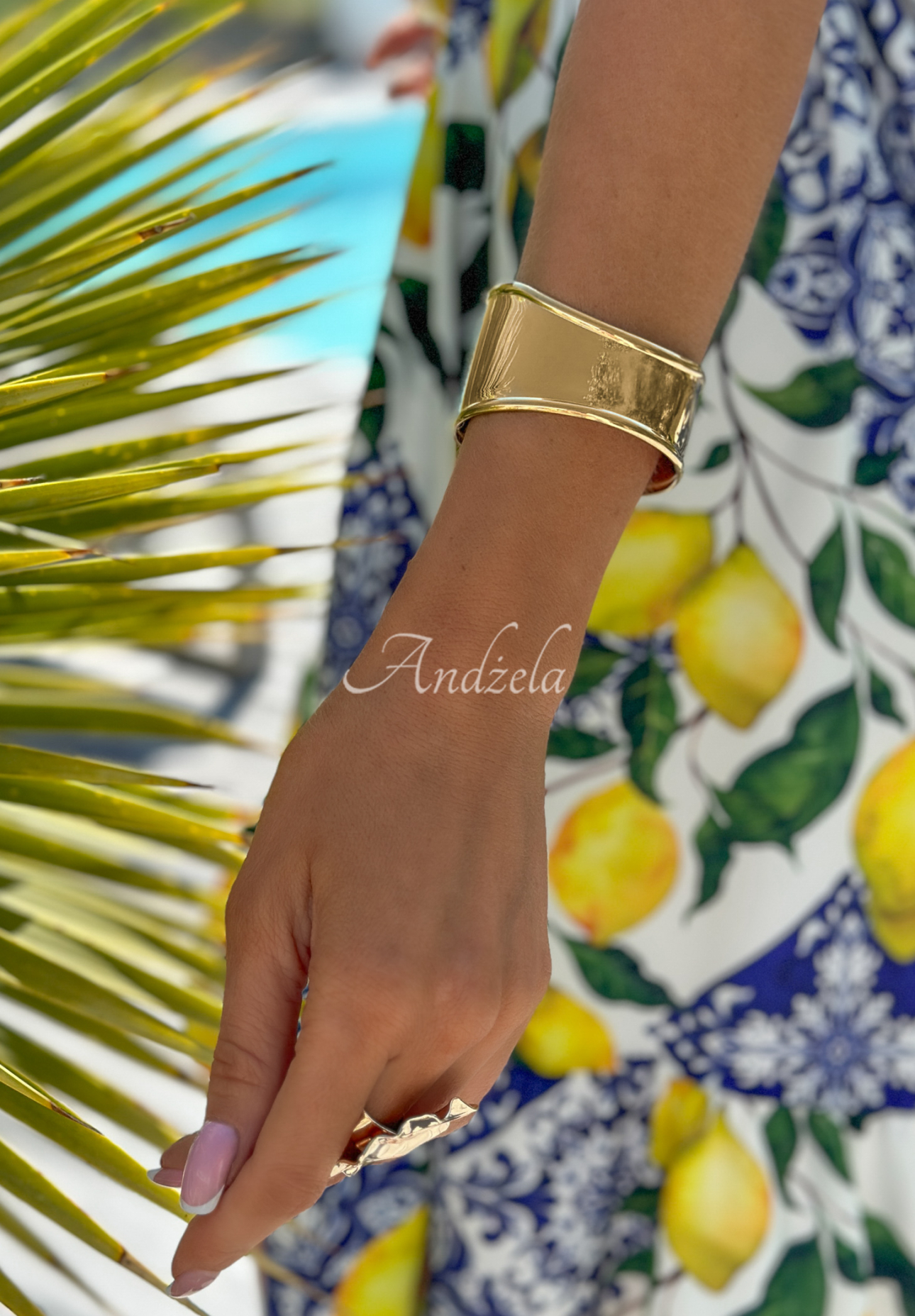 Breites Armband Living In Paradise Gold