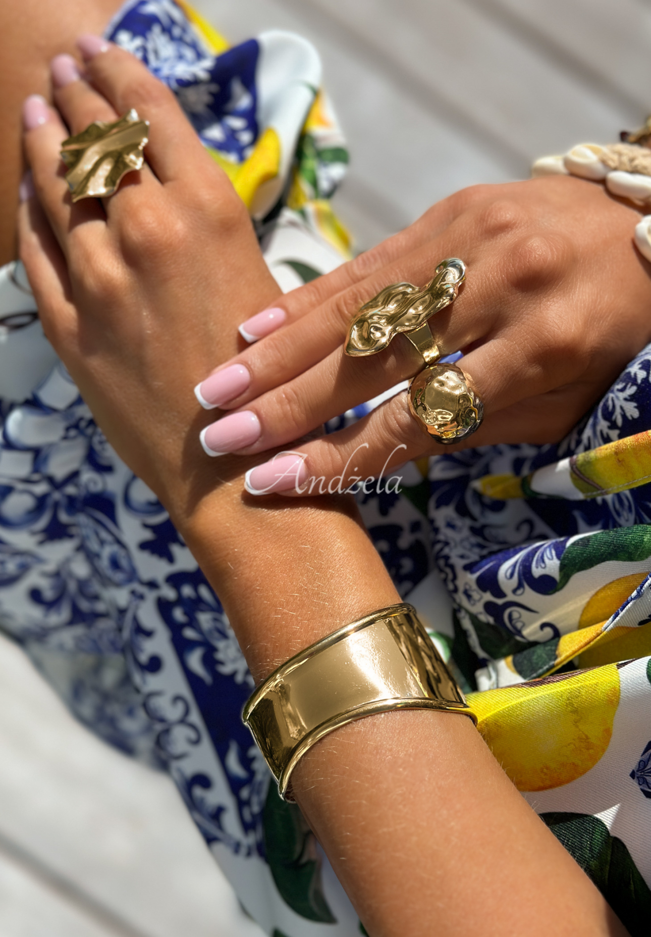 Breites Armband Living In Paradise Gold