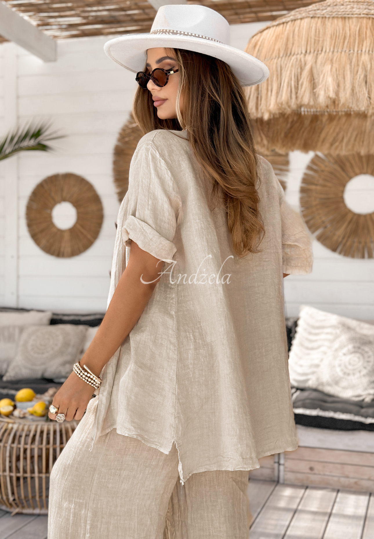 Leinenhemd On Vacation Beige