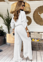 Lniane Hose wide leg My Summer Soul Weiß