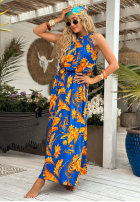 Wzorzysta Kleid Hawaiian Road niebiesko-Gelb
