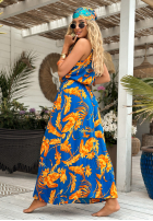 Wzorzysta Kleid Hawaiian Road niebiesko-Gelb