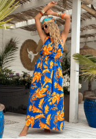 Wzorzysta Kleid Hawaiian Road niebiesko-Gelb