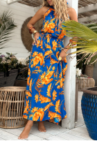 Wzorzysta Kleid Hawaiian Road niebiesko-Gelb