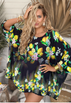 Bluse oversize w cytrynki Lemons For You Schwarz