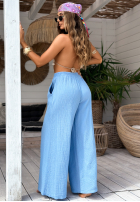 Muślinowe Hose wide leg Paradise Bay Himmelblau
