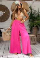 Muślinowe Hose wide leg Paradise Bay Fuchsia
