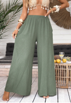Muślinowe Hose wide leg Paradise Bay Khaki