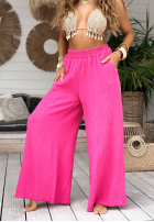 Muślinowe Hose wide leg Paradise Bay Fuchsia