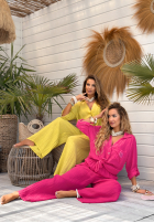 Lniany Set Hemd i Hose Sun Oasis Fuchsia
