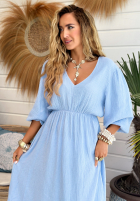 Muślinowa sukienka Make Me Happy błękitny