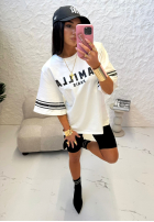 T-Shirt mit Print La Milla Love Paris Weiß