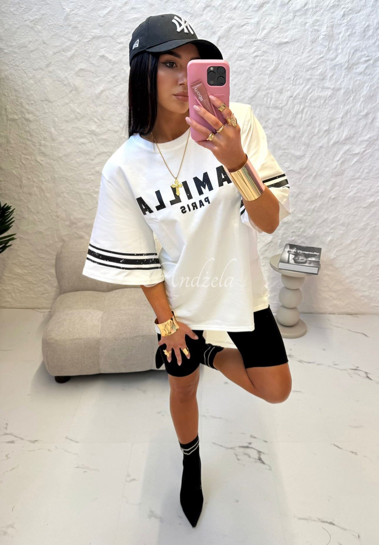 T-Shirt mit Print La Milla Love Paris Weiß