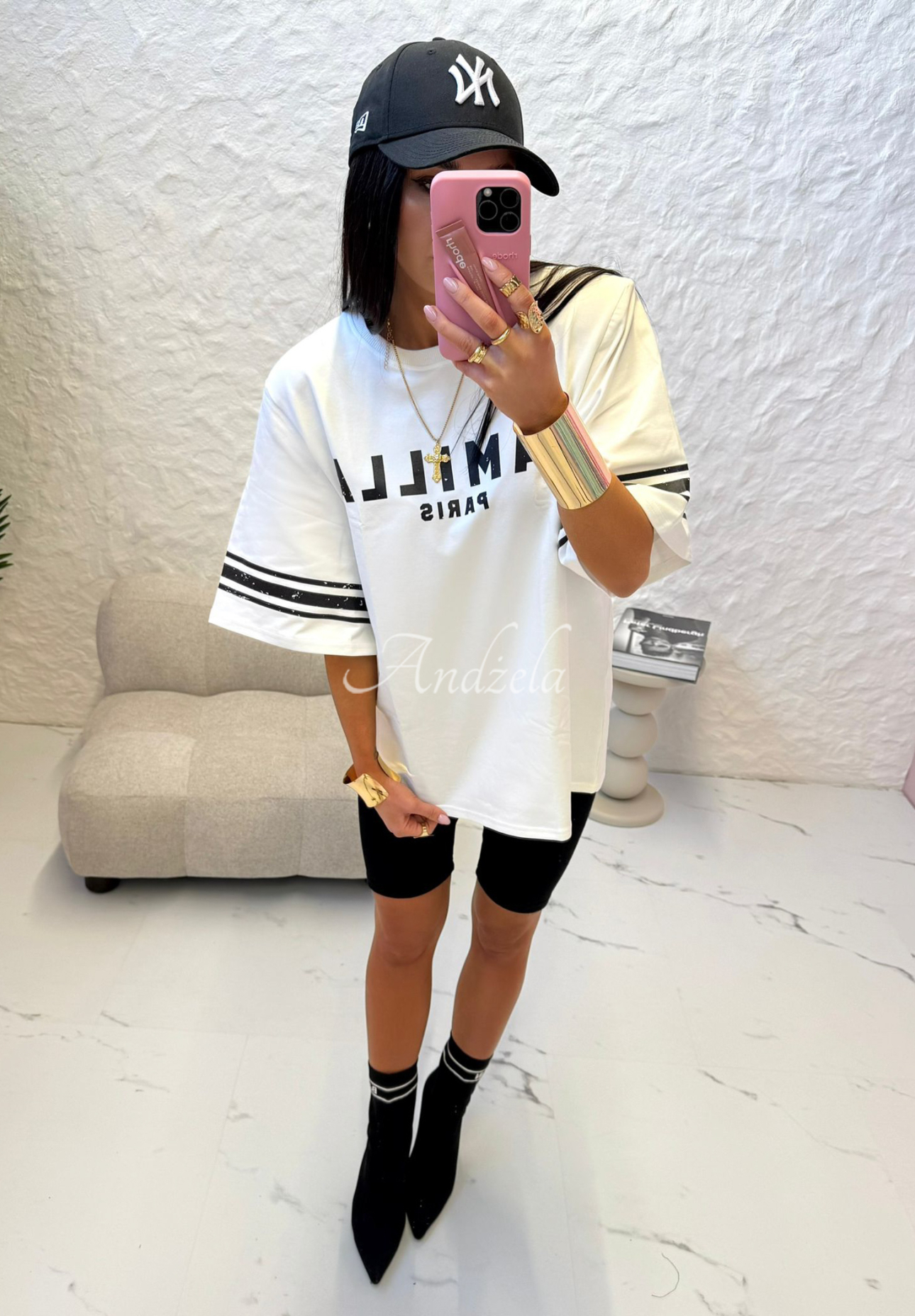 T-Shirt mit Print La Milla Love Paris Weiß