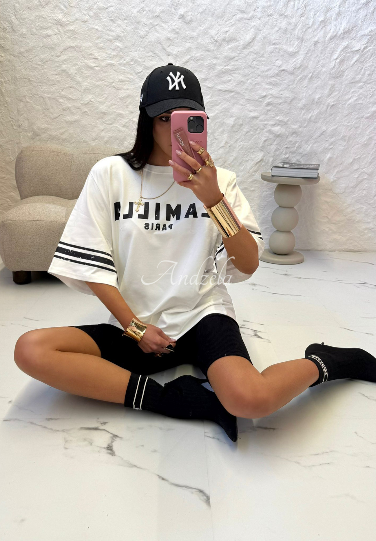 T-Shirt mit Print La Milla Love Paris Weiß