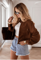 Skórzana Jacke Warm Latte Schokoladenbraun