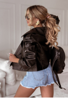 Skórzana Bikerjacke Your Words Schwarz