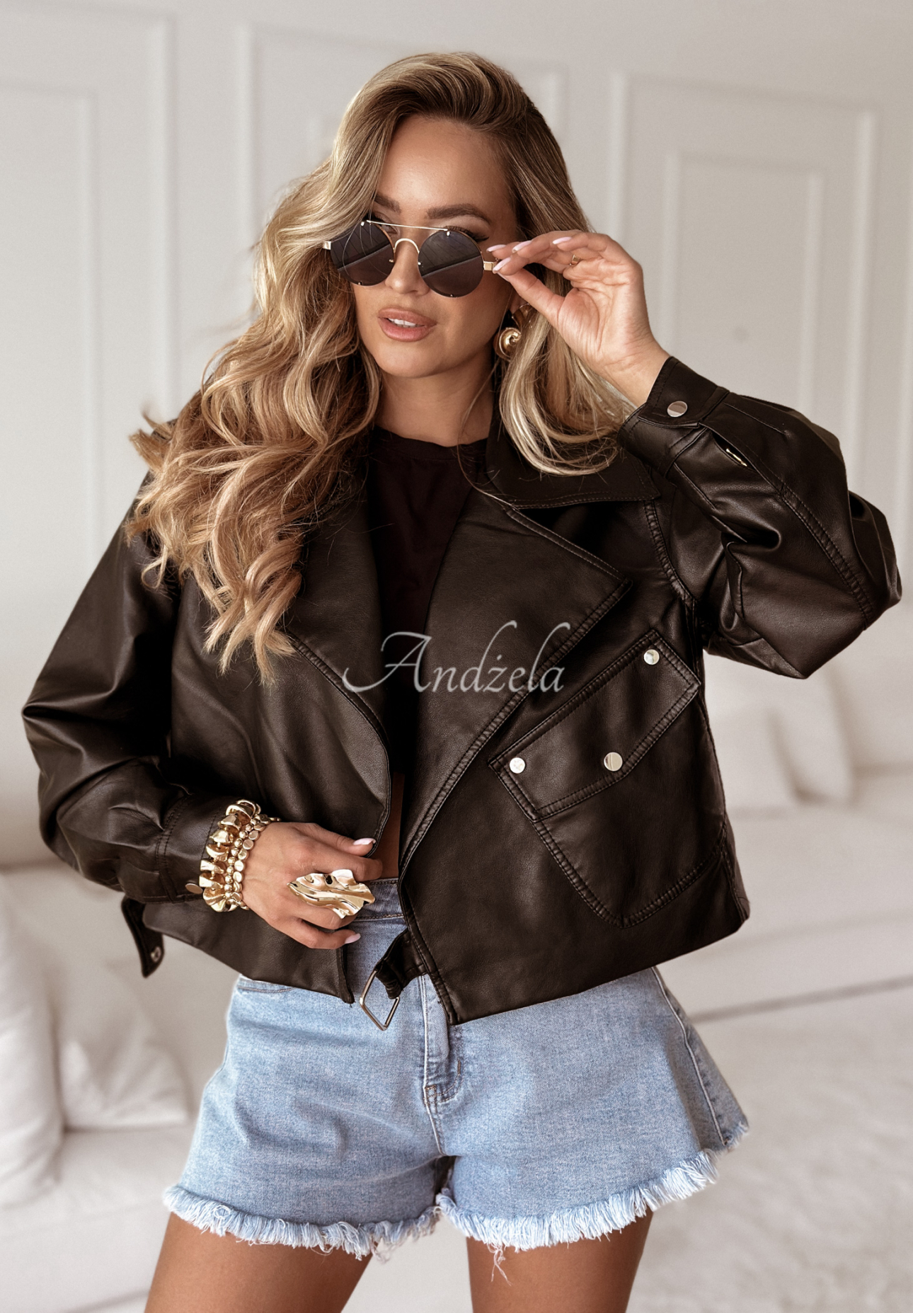 Bikerjacke Your Words Schwarz