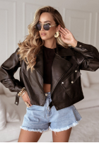 Skórzana Bikerjacke Your Words Schwarz