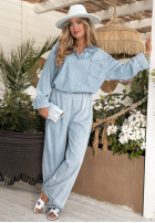 Jeans Hemd To Be Wonderful  Hellblau