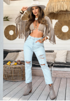 Hose Jeans z przetarciami Miss Ripps Hellblau