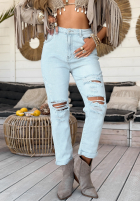Jeans mit Destroyed-Effekten Miss Ripps Hellblau