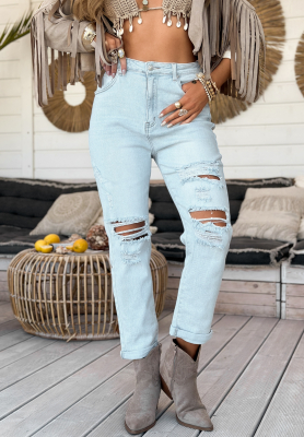 Jeans mit Destroyed-Effekten Miss Ripps Hellblau