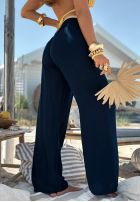 Material Hose wide leg z paskiem Port Douglas Dunkelblau