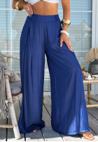 Material Hose wide leg z paskiem Set The Rules Blau
