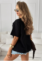 T-Shirt z nadrukiem Madame Fancy Schwarz