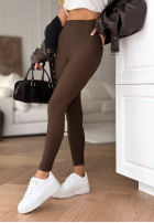 Prążkowane legginsy Better Me czekoladowe