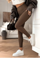 Prążkowane Leggings Better Me Schokoladenbraun